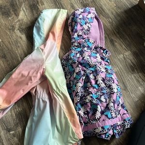 Girls size 5 rain coats